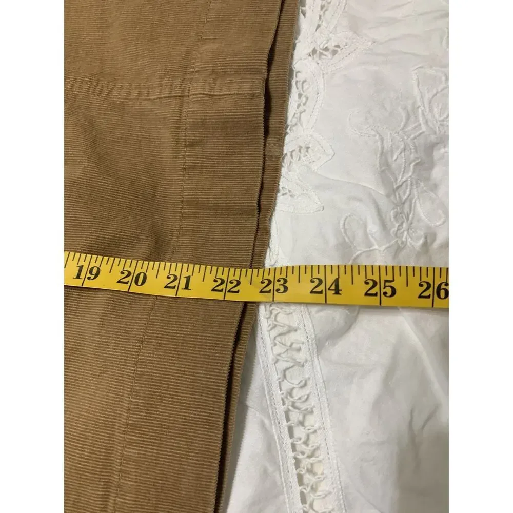 Talbots Woman Brown Corduroy Pencil Skirt Size 12 Elastic in Waist Work Career - Picture 4 of 9